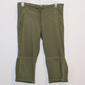 Lucy Army Green Athletic Flex Capris